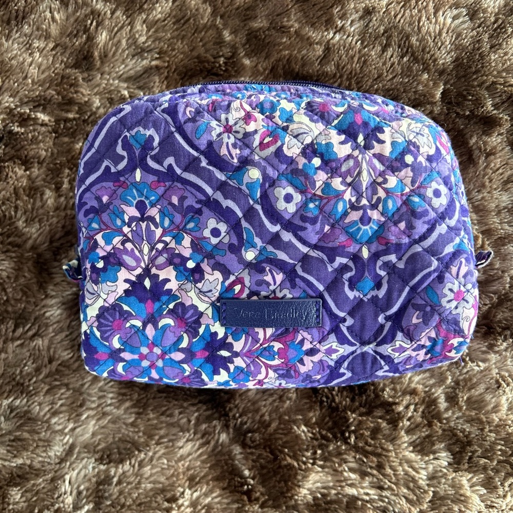Vera Bradley Blue and Purple Patterned Pouch